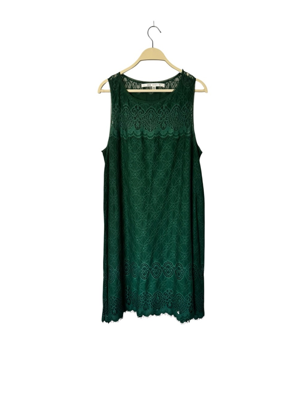 Max Studio Emerald Lace Shift Mini Dress